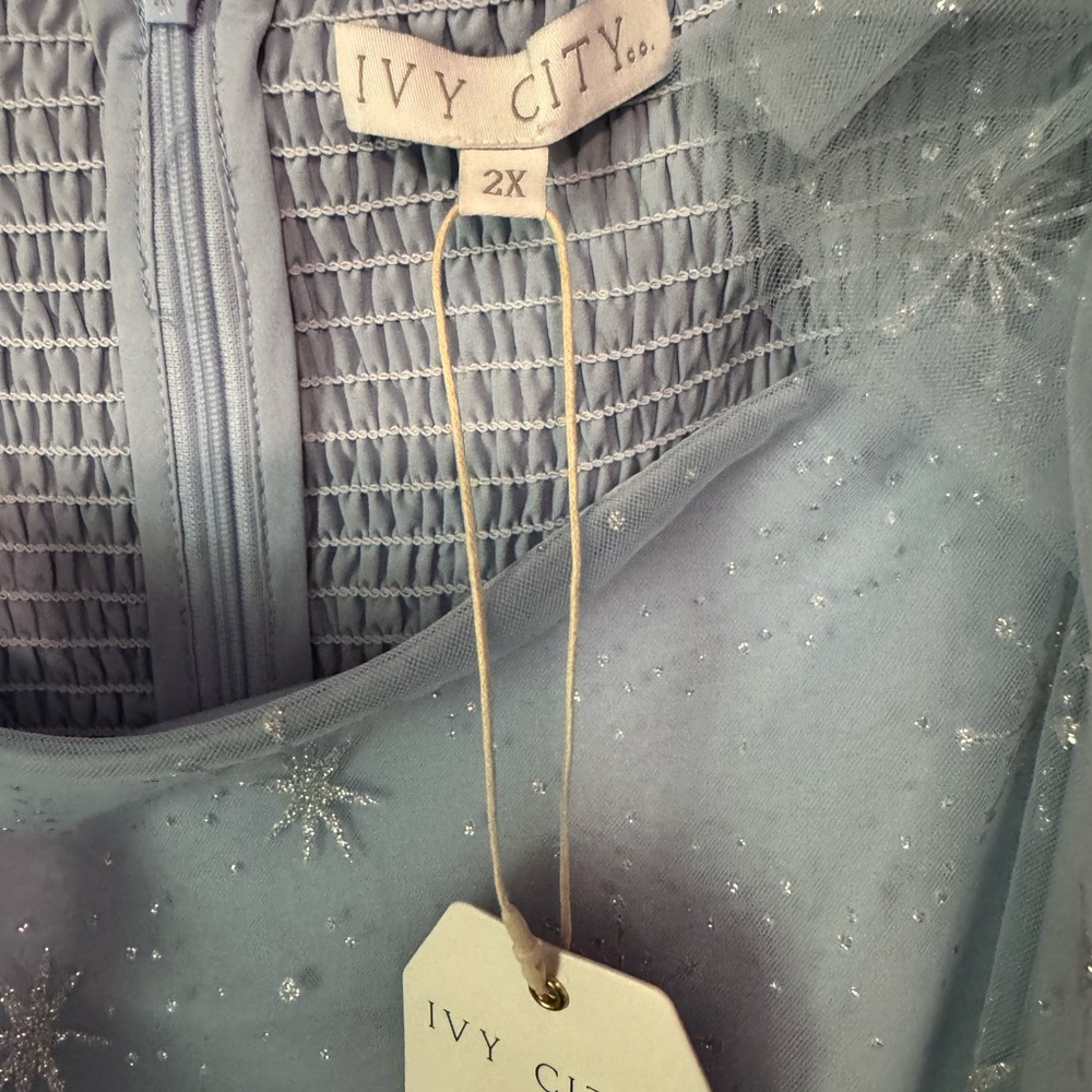 Elegant Baby Blue Dress - Picture 3 of 9